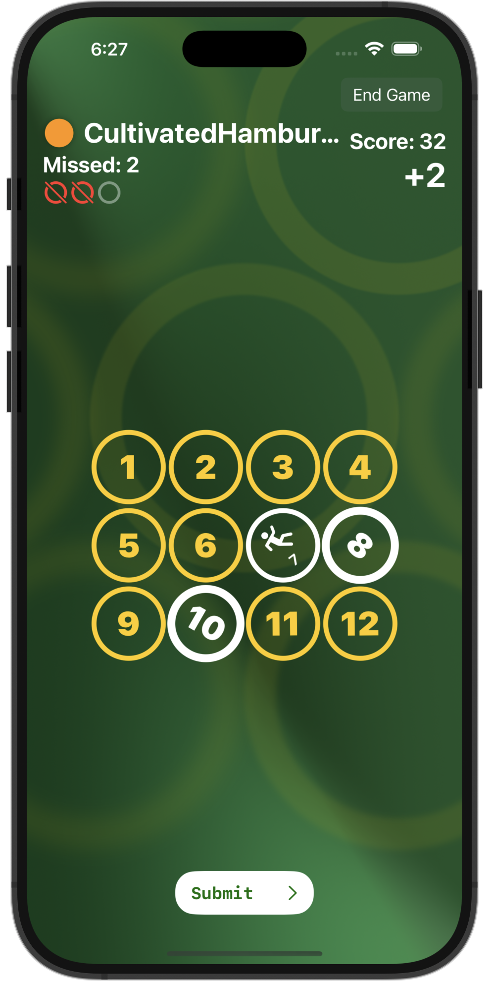 Stick Score Ordered Layout
